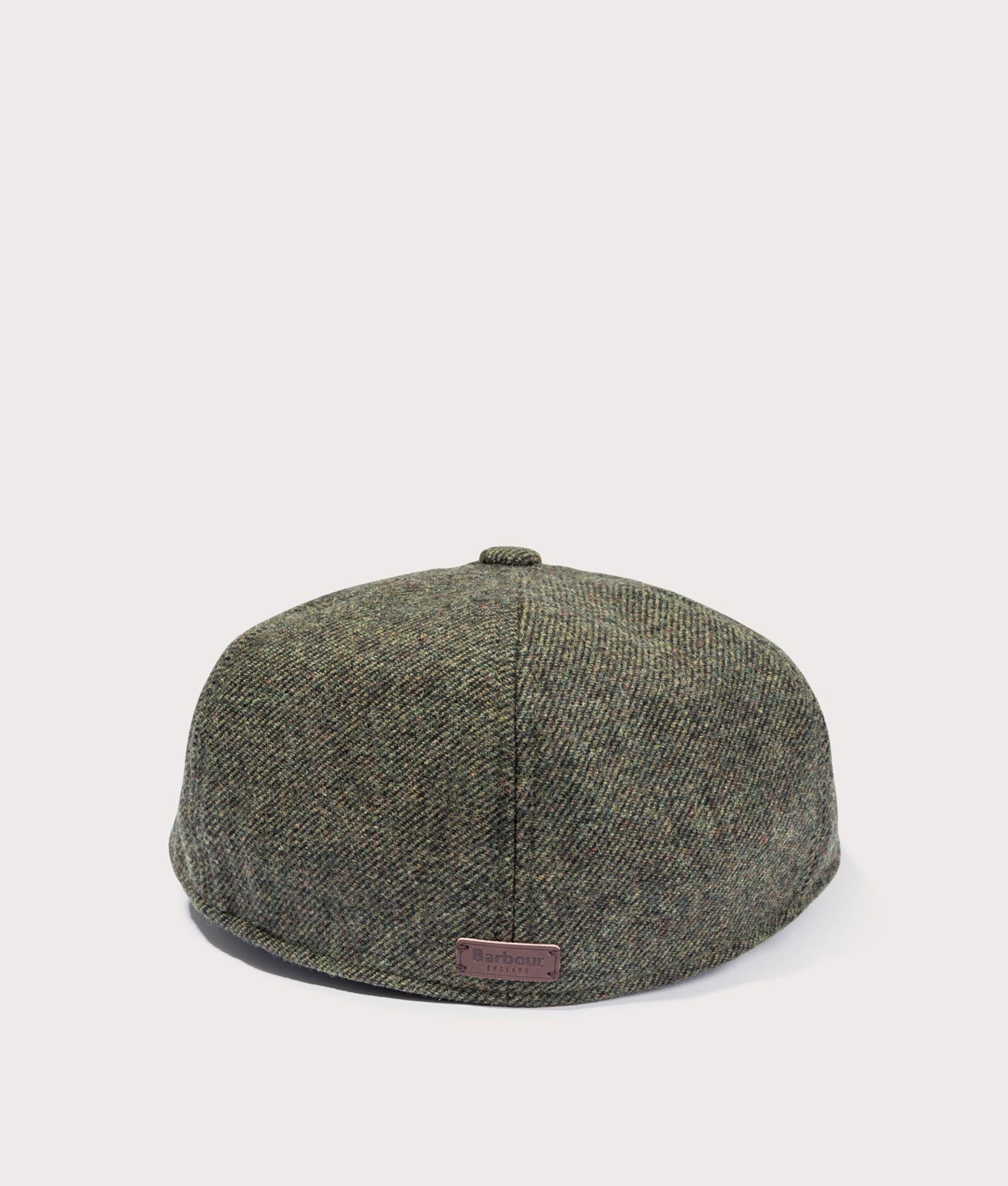 Barbour Lifestyle Claymore Bakerboy Cap in Olive Twill at EQVVS Menswear. Back shot.