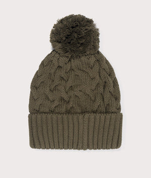 Gainford Cable Beanie in Olive. EQVVS Back Shot.