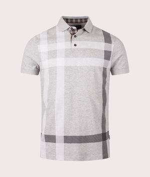 Barbour Blaine Polo Shirt in GY52 Grey Marl front shot at EQVVS