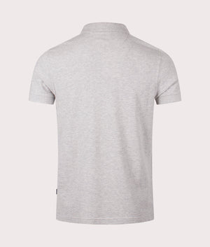 Barbour Blaine Polo Shirt in GY52 Grey Marl back shot at EQVVS