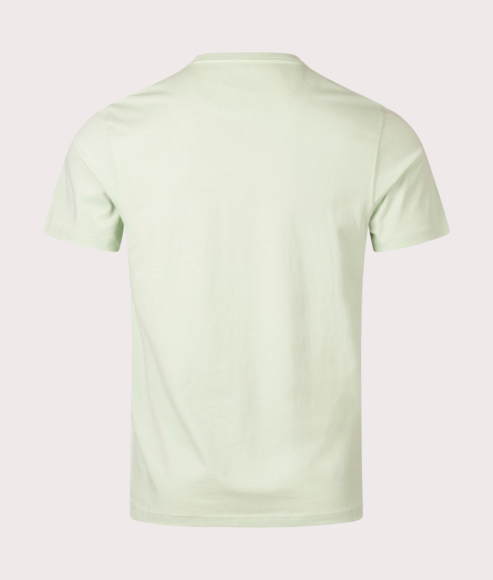 Barbour Lifestyle Essential Sports T-Shirt in Dusty Mint. Shot at EQVVS. Back shot. 