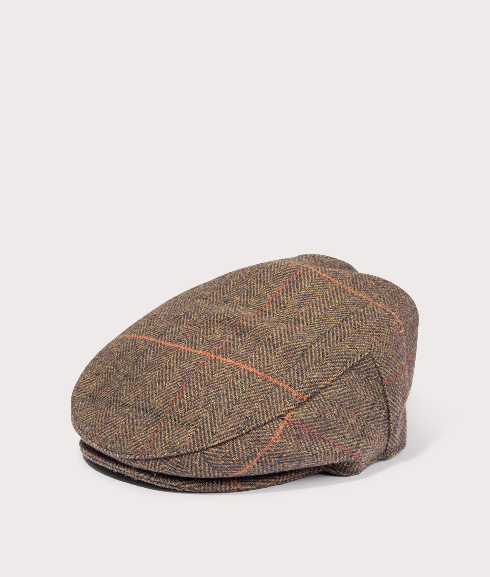 Wilkin-Flat-Cap-Olive/Orange/Red-Barbour-Lifestyle-EQVVS