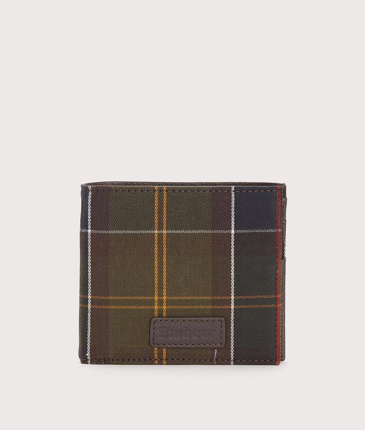 Barbour Lifestyle  Tartan Wallet in Classic Tartan at EQVVS Menswear. Front shot.