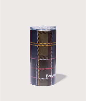 Tartan Travel Cup Mug by Barbour in Classic Tartan. Shot by EQVVS. Back shot.