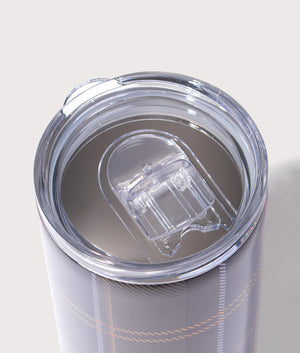 Tartan Travel Cup Mug by Barbour in Classic Tartan. Shot by EQVVS. Detail shot.