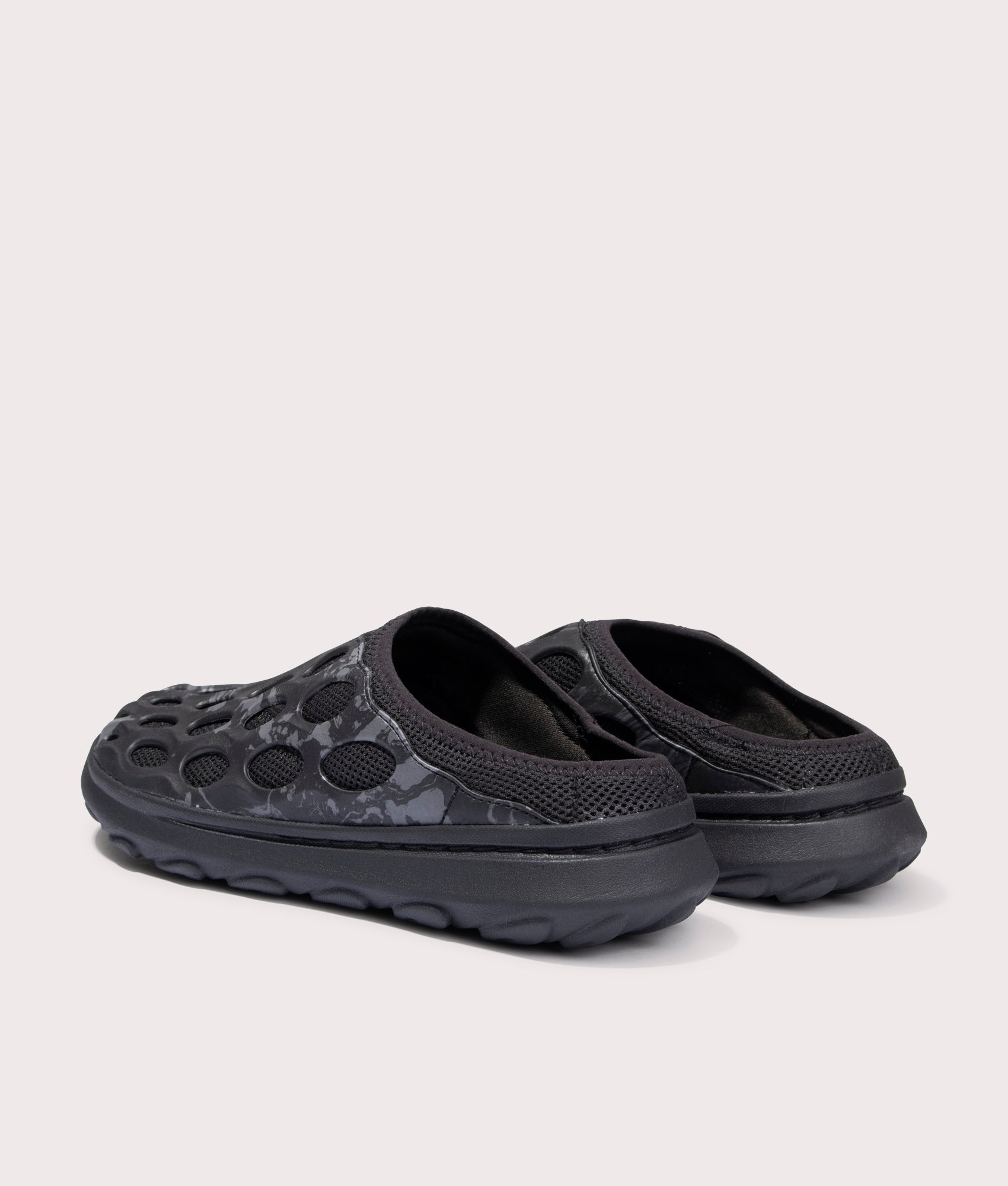 Hydro Mule SE in Black by Merrell. EQVVS back angle pair shot