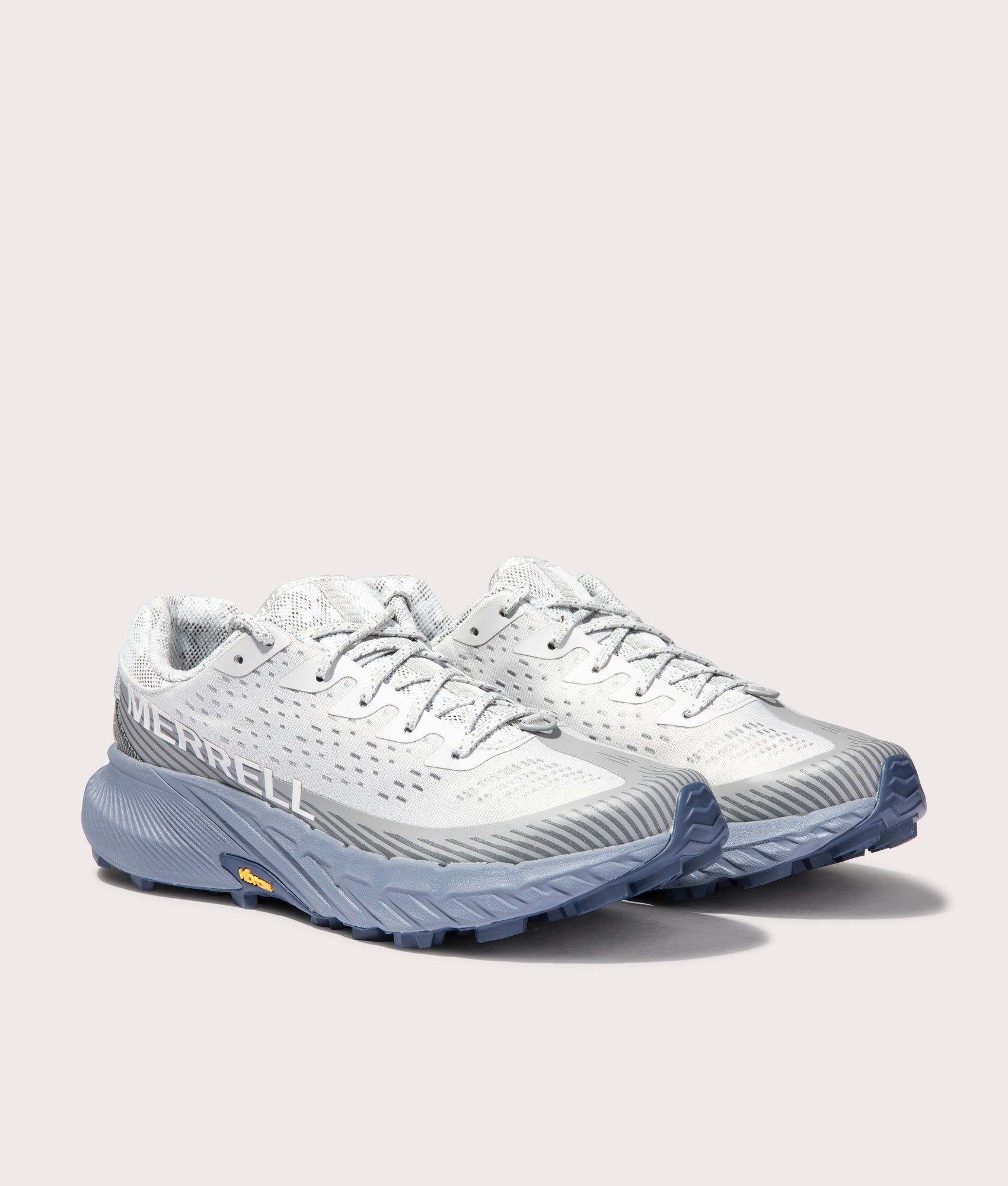 Merrell, Agility Peak 5 Trainers, Pigeon/Indigo, Eqvvs Menswear, front shot angle
