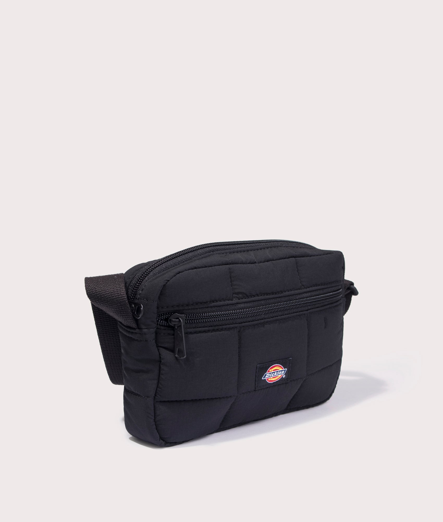 Dickies Gardiner Cross Body Bag in Black. EQVVS Angle Shot
