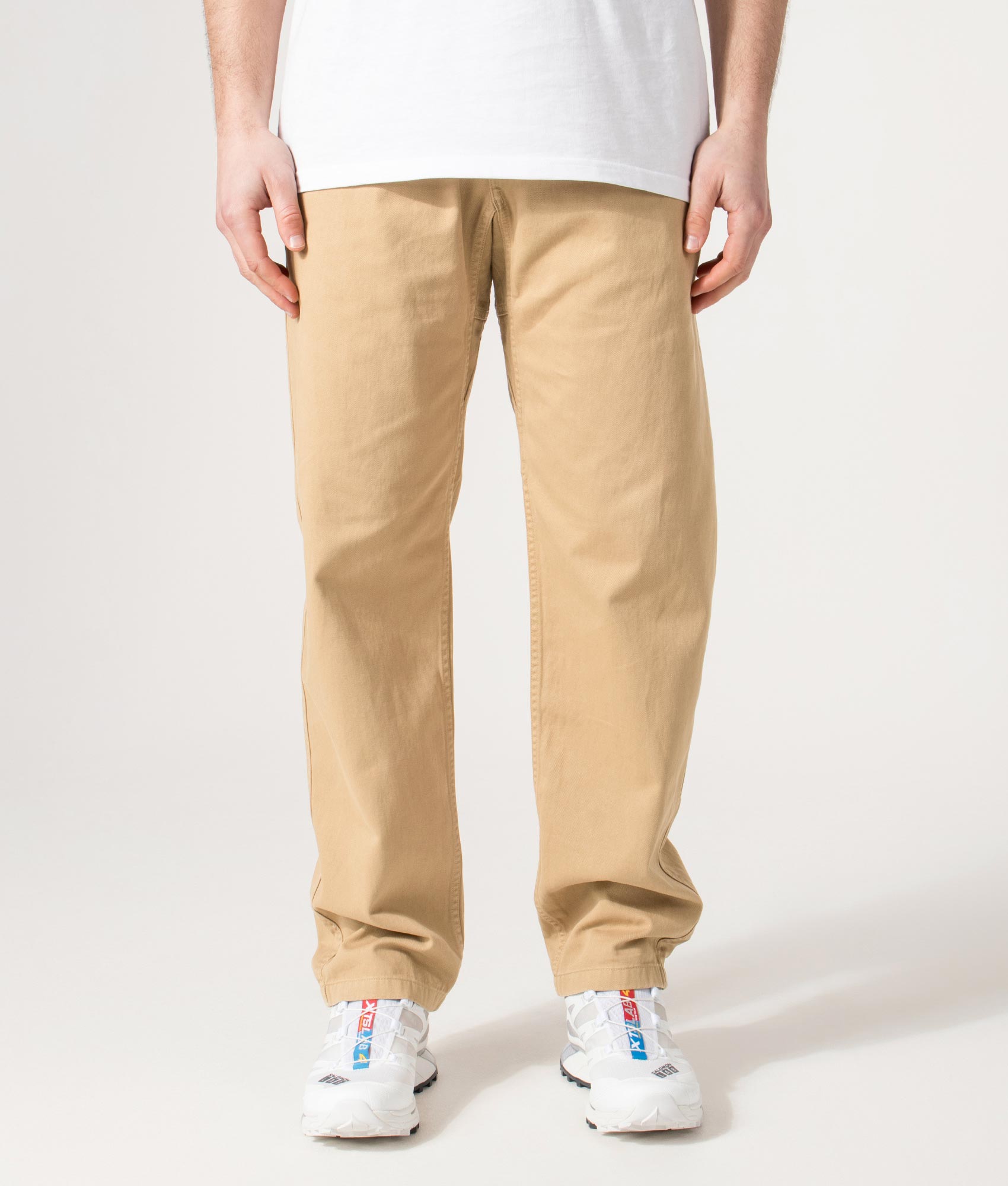 Gramicci Relaxed Fit Gramicci G Pants in Chino at EQVVS Menswear. Model front shot.