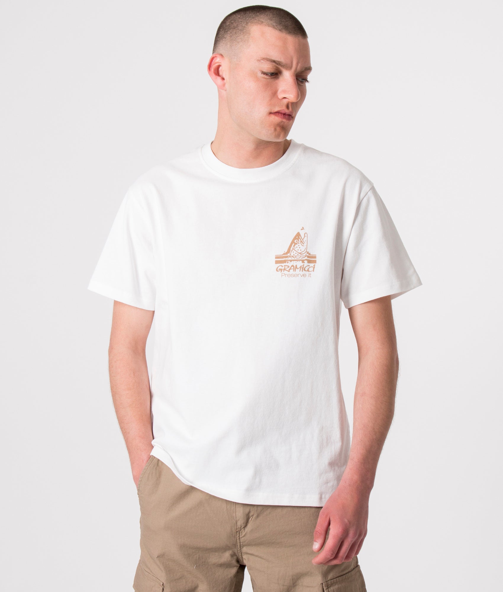 Trout-T-Shirt-White-Gramicci-EQVVS