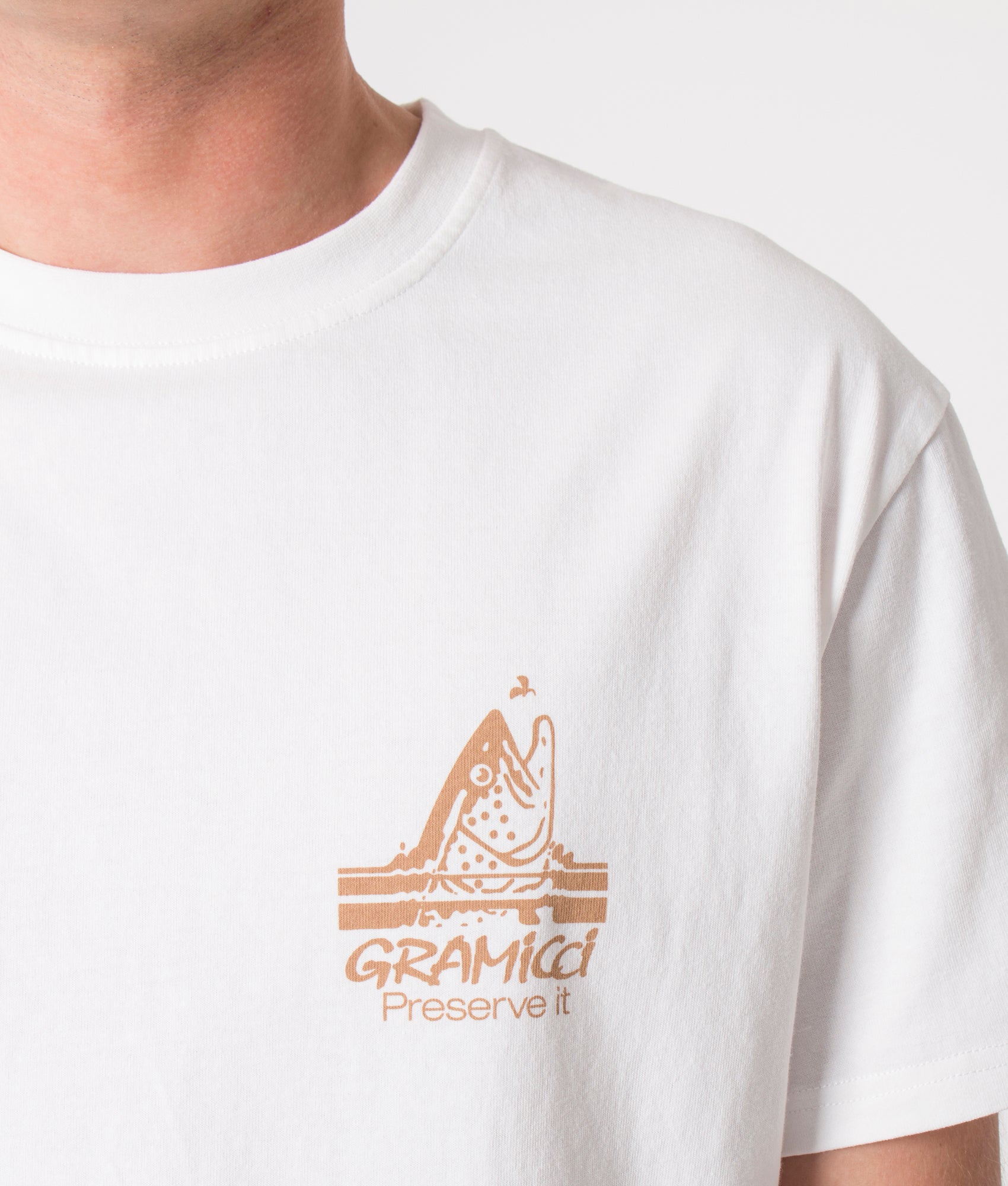 Trout-T-Shirt-White-Gramicci-EQVVS