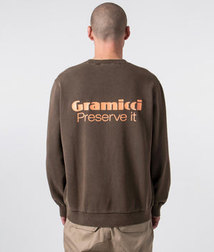 Relaxed-Fit-Preserve-It-Sweatshirt-Brown-Pigment-Gramicci-EQVVS-Back-Image