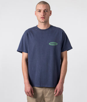 Original-Freedom-Oval-T-Shirt-Navy-Pigment-Gramicci-EQVVS-Front-Image