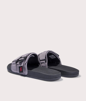 Gramicci Slide Sandals in Grey. Back angle sot at EQVVS.