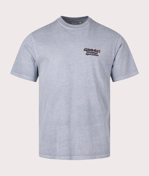 Gramicci Outdoor Specialist T-Shirt in Slate Pigment. Front angle shot at EQVVS.