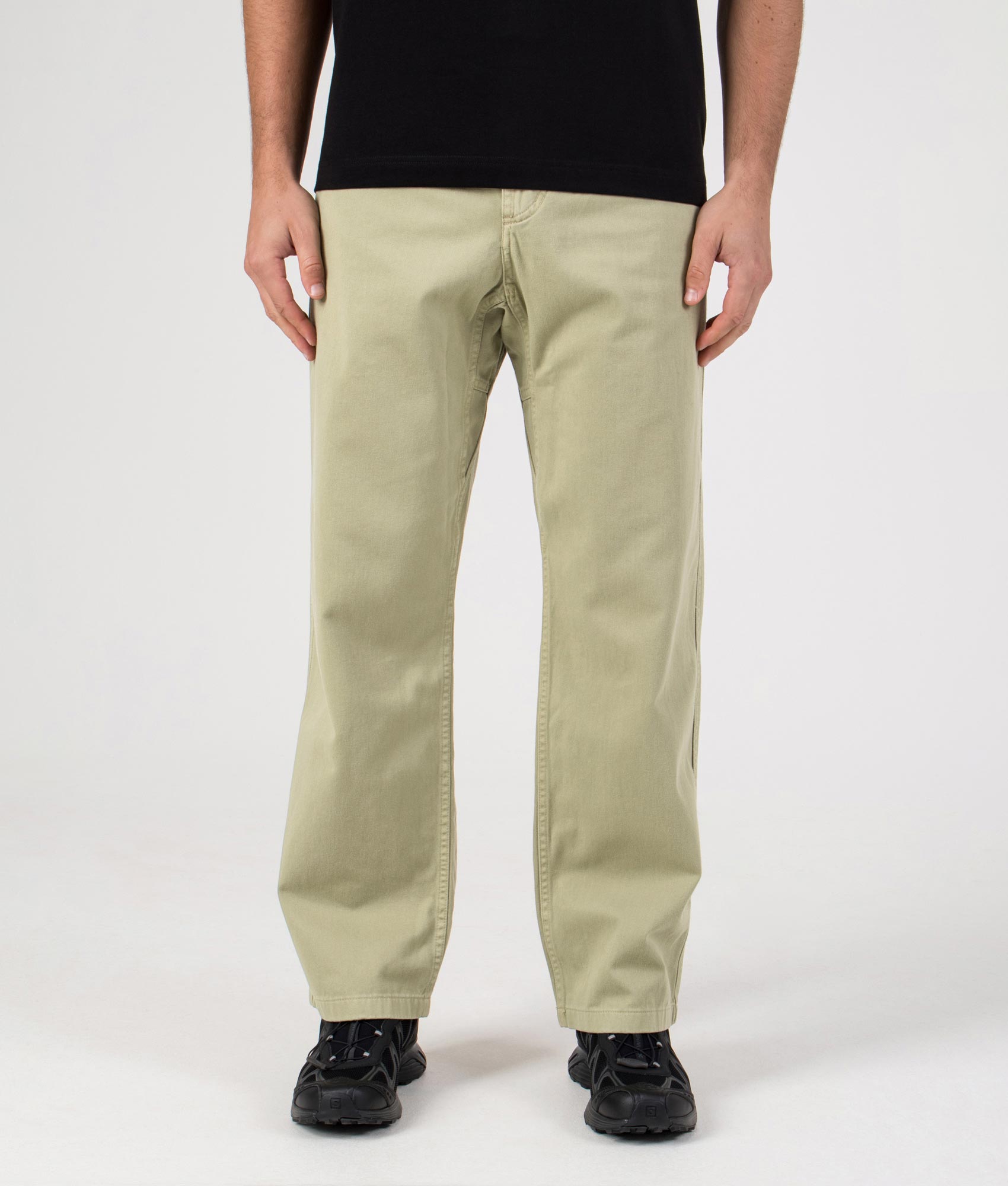 Straight Fit Gramicci Pants in Cactus Pigment | 100% Cotton | Gramicci | EQVVS | Front model shot 