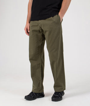 Straight Fit Gramicci Pants in Pine | 100% Cotton | Gramicci | EQVVS | Front detail model shot