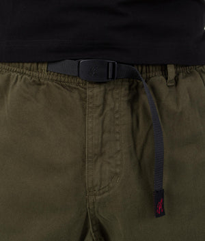 Straight Fit Gramicci Pants in Pine | 100% Cotton | Gramicci | EQVVS | Front detail model shot 