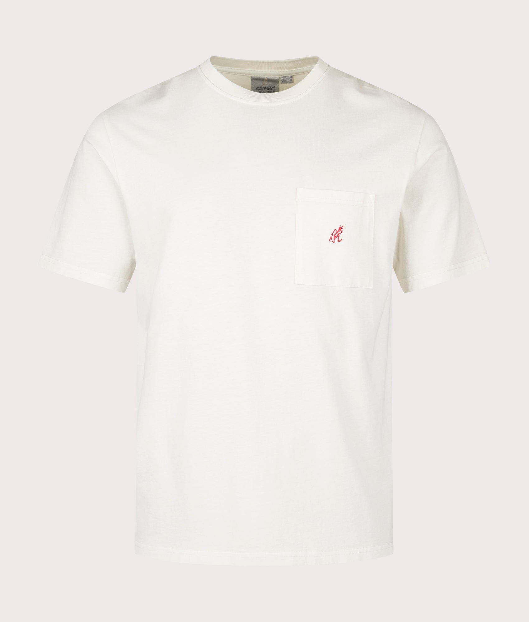 Gramicci One Point Pigment Dyed T-Shirt in Natural Pigment at EQVVS Menswear. Front shot.