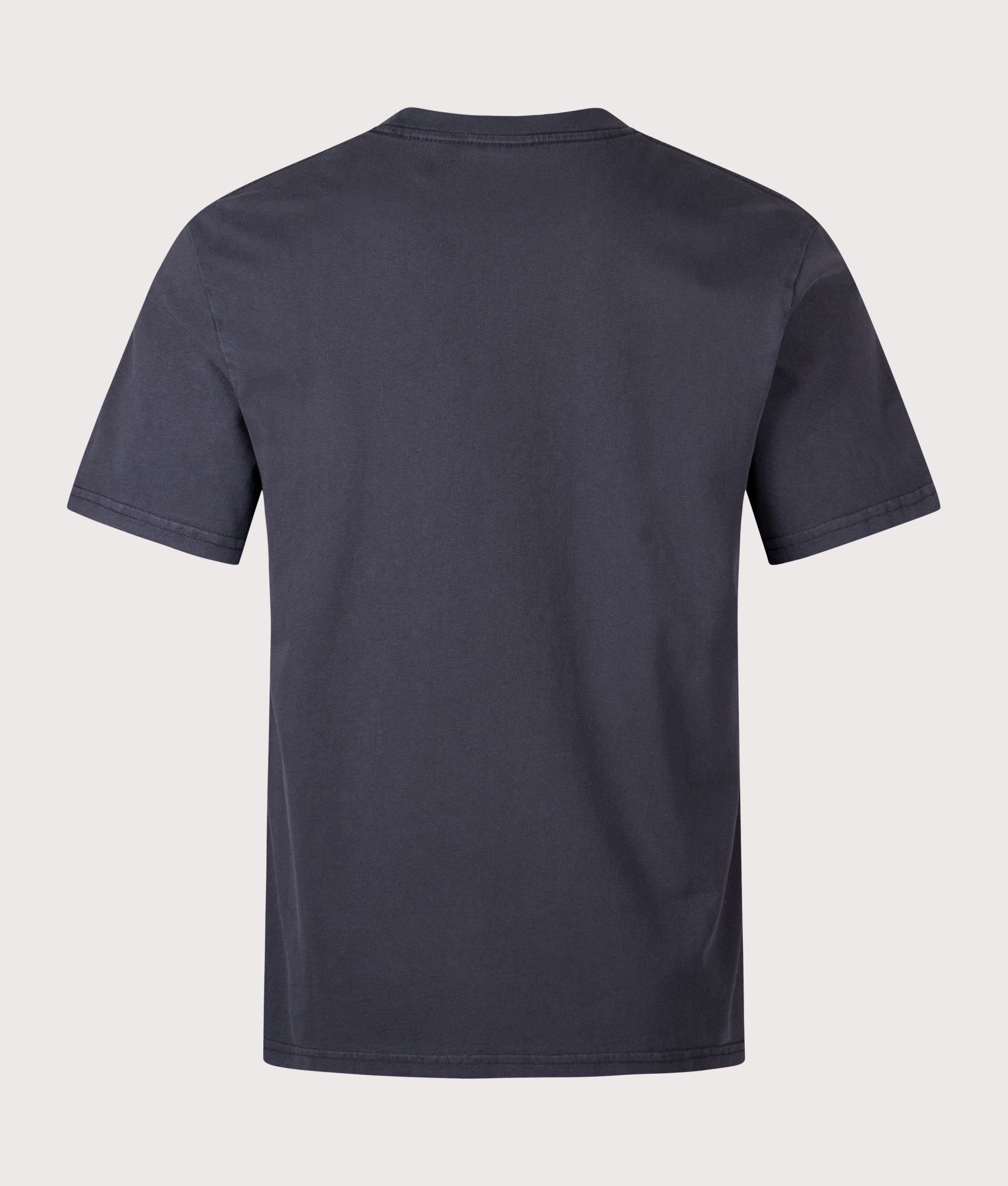 One Point Pigment Dyed T-Shirt in Navy Pigment | 100% Cotton | Gramicci | EQVVS | Back shot 