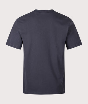 One Point Pigment Dyed T-Shirt in Navy Pigment | 100% Cotton | Gramicci | EQVVS | Back shot 