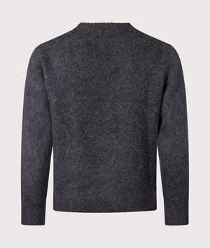 Relaxed Fit Mohair Sweatshirt in Charcoal | Gramicci | EQVVS | Back shot 