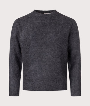 Relaxed Fit Mohair Sweatshirt in Charcoal | Gramicci | EQVVS | Front shot 