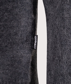 Relaxed Fit Mohair Sweatshirt in Charcoal | Gramicci | EQVVS | Front detail shot 