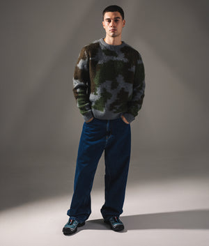 Relaxed Fit Mohair Sweatshirt in Jungle Digi Camo | Gramicci | EQVVS | Front promo shot 