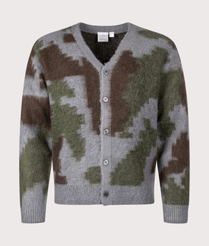 Relaxed Fit Mohair Cardigan in Jungle Digi Camo | Gramicci | EQVVS | Front shot 