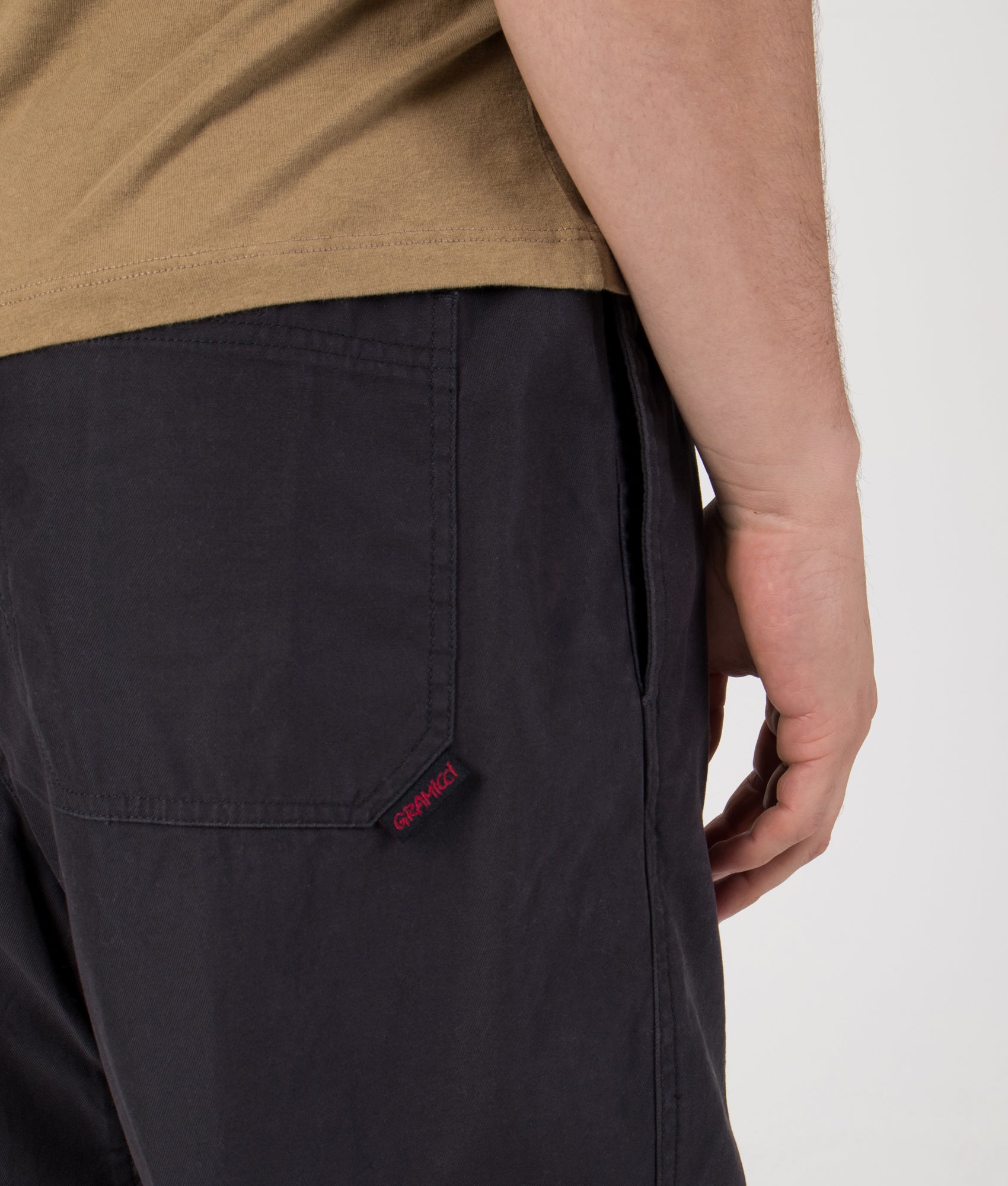 Relaxed Fit Swell Pants in Vintage Black | 100% Cotton | Gramicci | EQVVS | Back detail model shot 