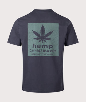 Hemp T-Shirt in Navy Pigment | 100% Eco Cotton | Gramicci | EQVVS | back shot 