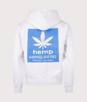 Hemp Zip Through Hoodie in Heather Ash | Gramicci | EQVVS | Back shot 