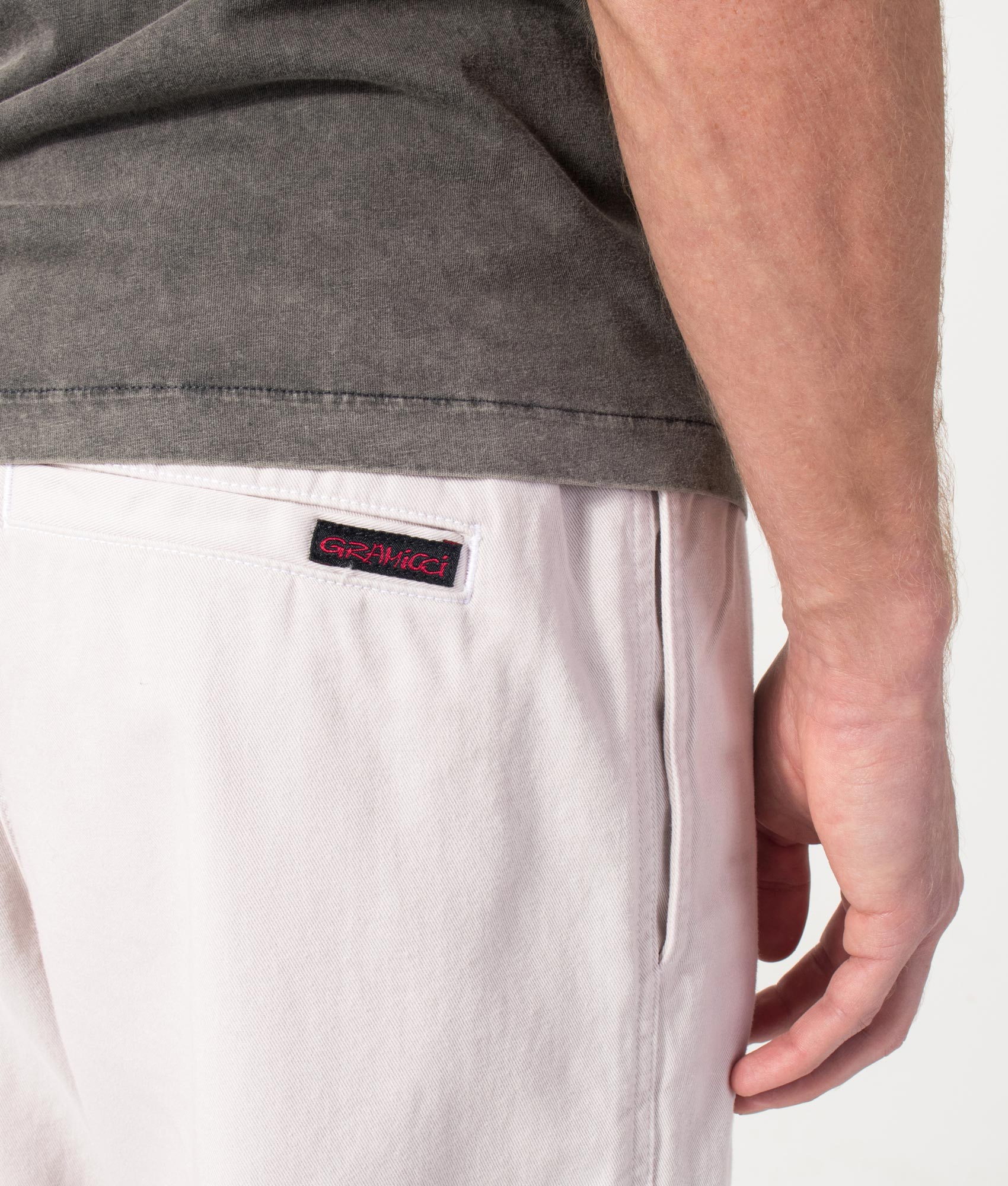 Straight Fit Gramicci Pants in Shell by Gramicci. Shot by EQVVS. Back detail shot.