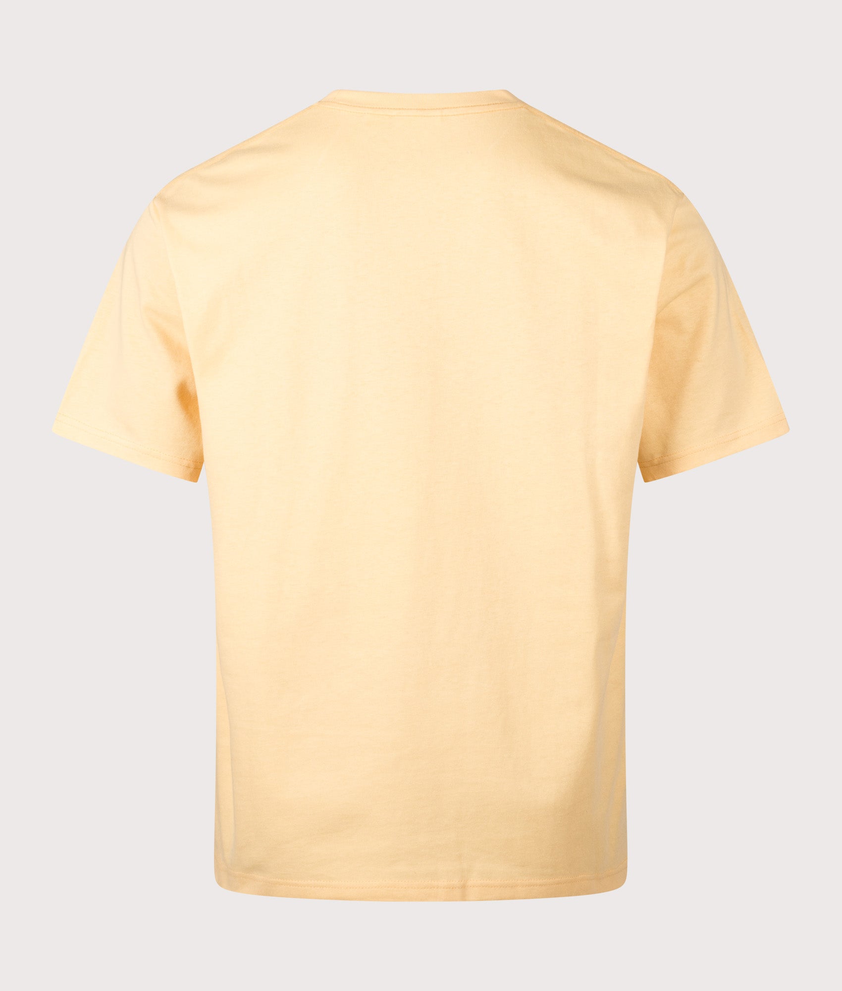 Gramicci One Point T-Shirt in Mango at EQVVS Menswear. Back shot.
