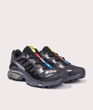 XT-6 Sneakers in Black/Ebony/Silver Metallic X | SALOMON | EQVVS | Front angle shot 