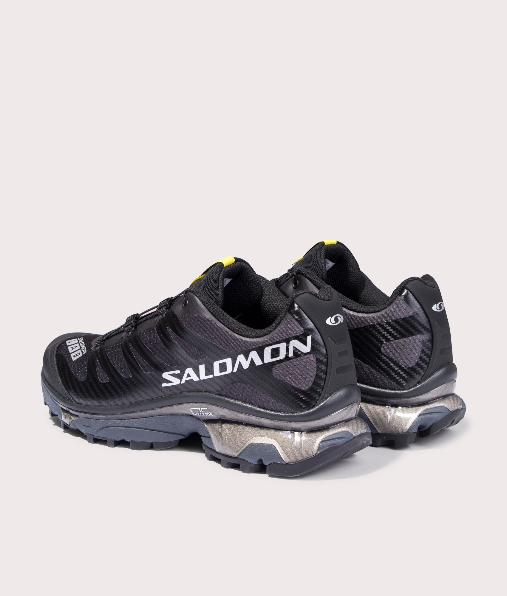 XT-6 Sneakers in Black/Ebony/Silver Metallic X | SALOMON | EQVVS | Back angle shot 