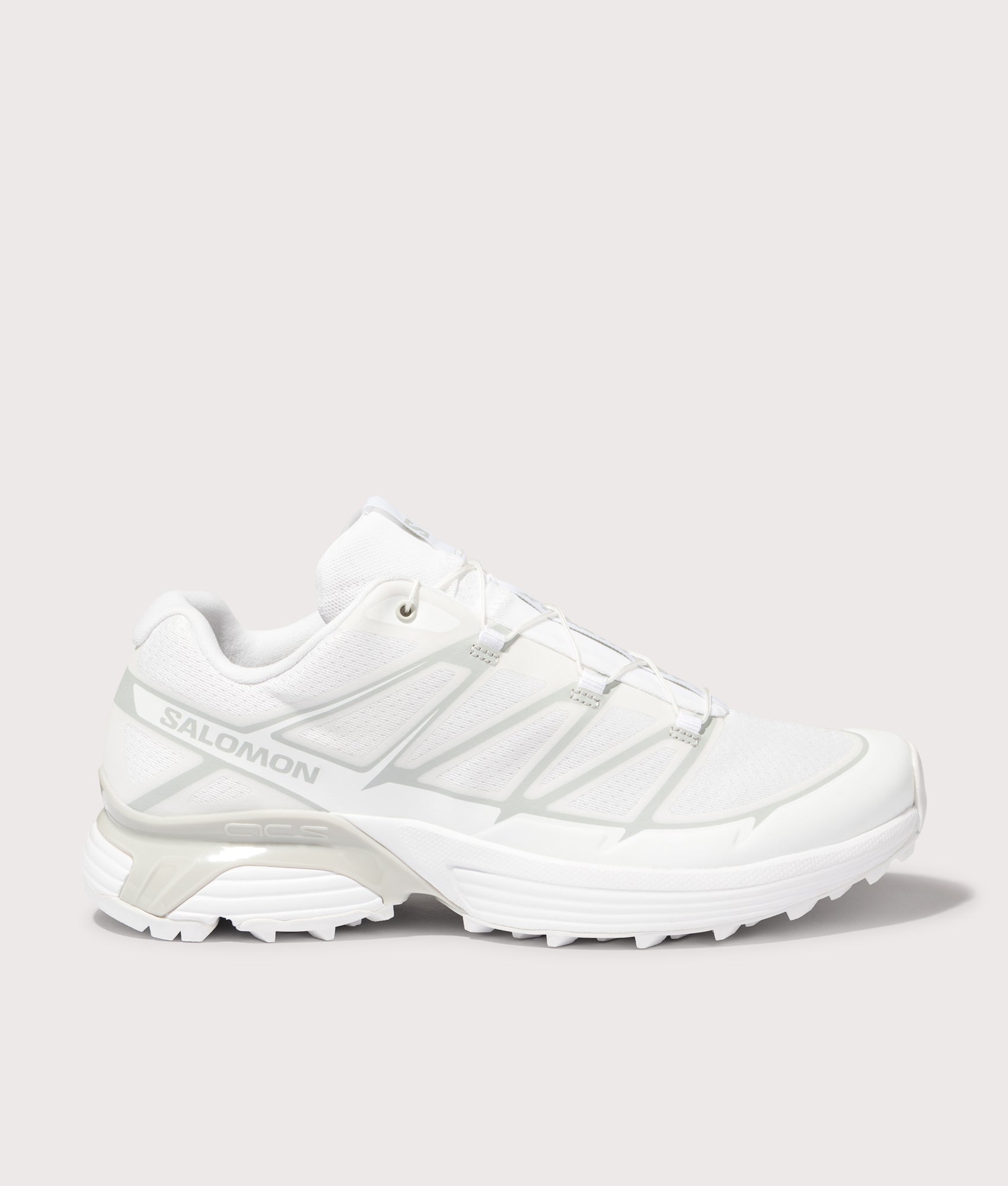 XT-PATHWAY 2 Sneakers by Salomon in White. Shot by EQVVS. Front shot.