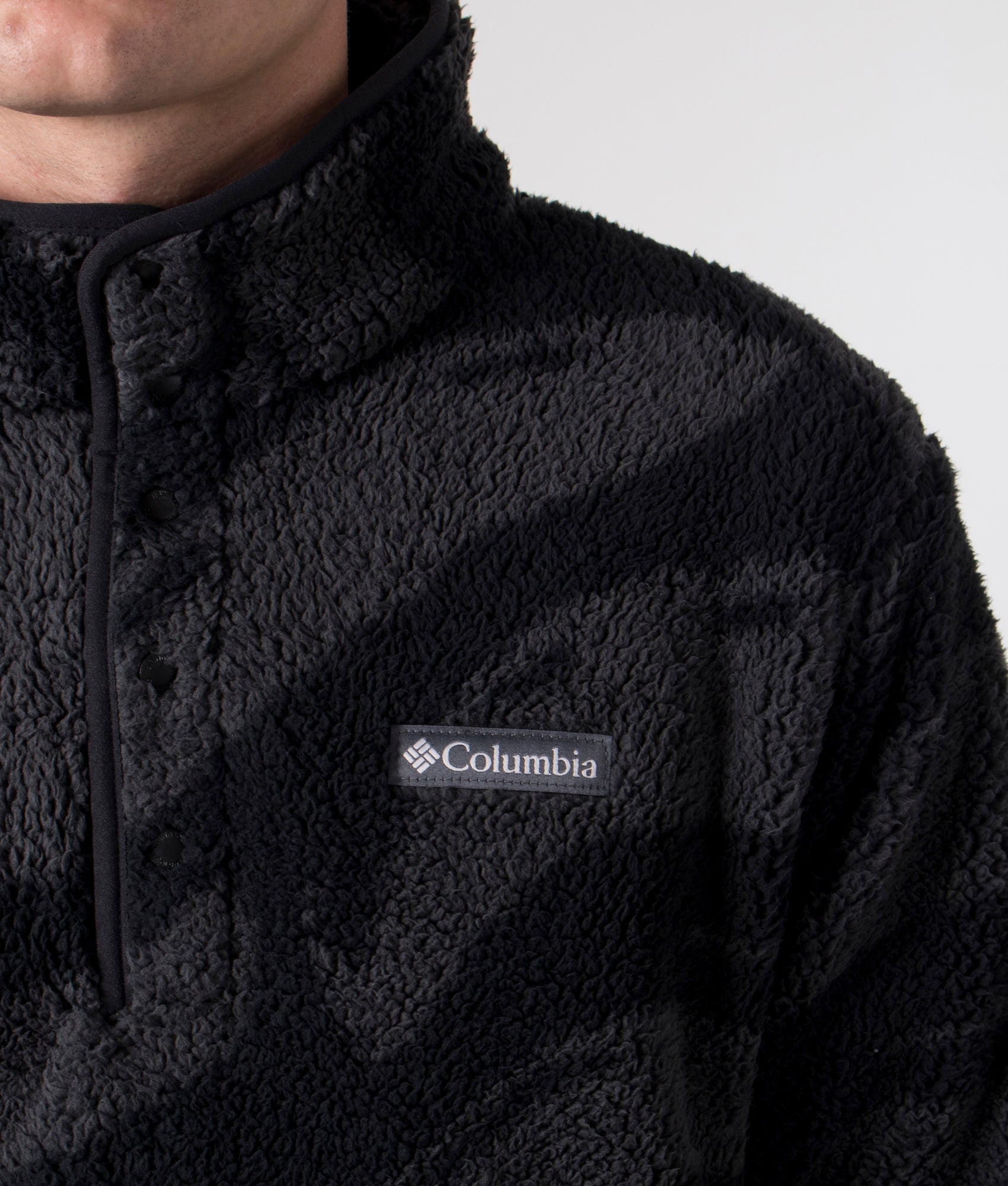 Rugged-Ridge-II-Sherpa-1/2-Snap-Fleece-Black-Snowdrifts-Print-Columbia-EQVVS