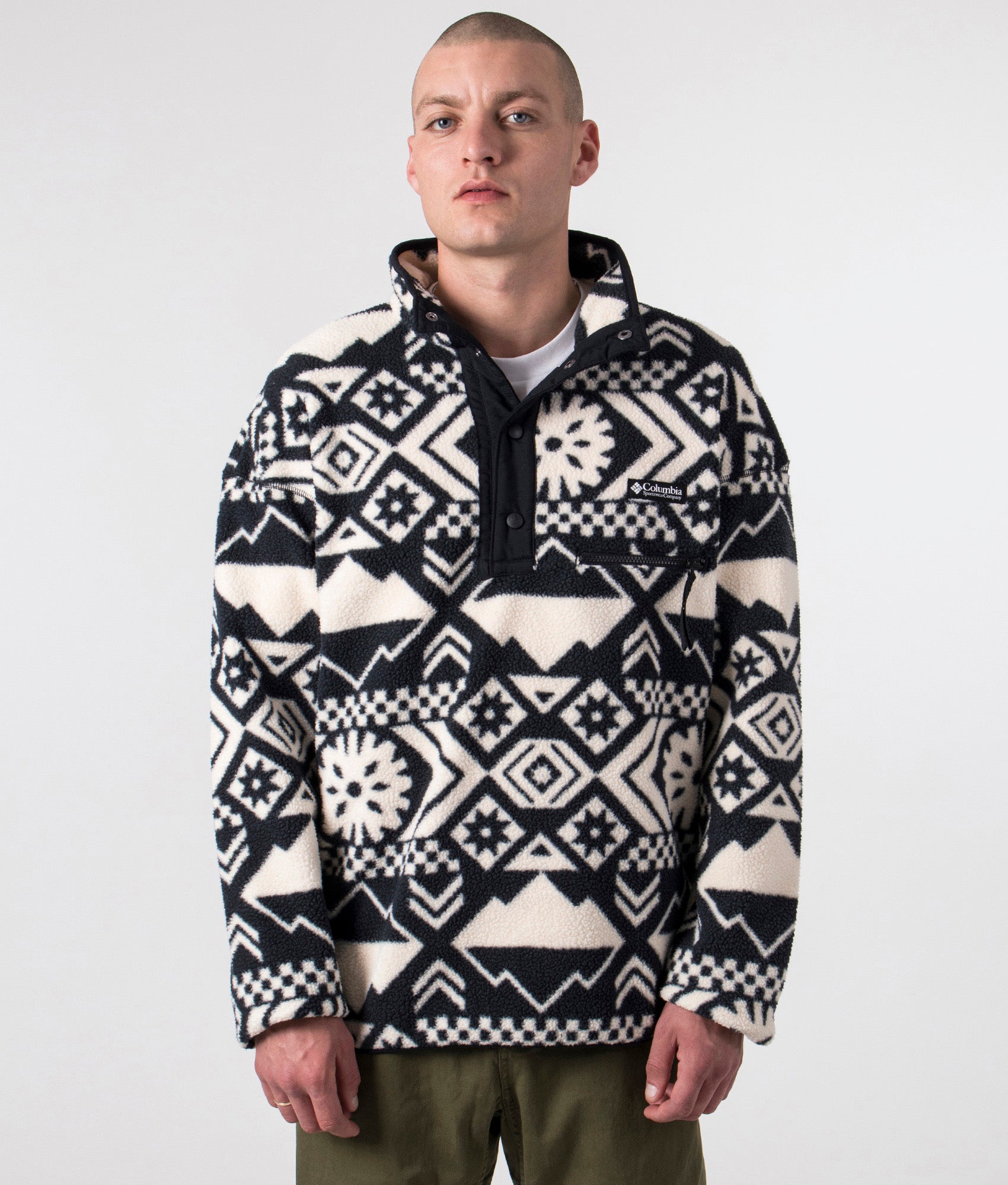 Helvetia-Half-Snap-Fleece-Black-Checkerboard-Columbia-EQVVS