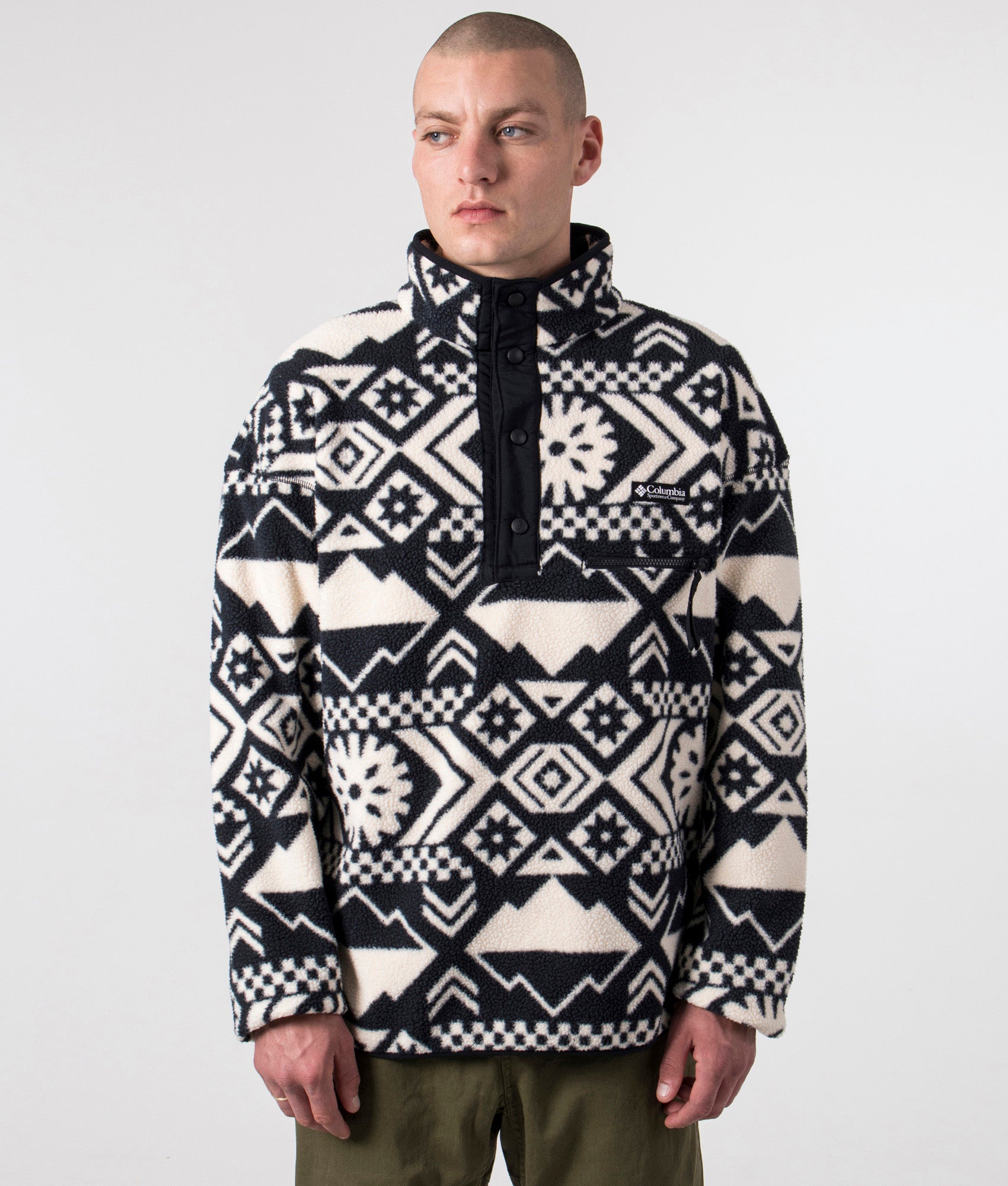 Helvetia-Half-Snap-Fleece-Black-Checkerboard-Columbia-EQVVS