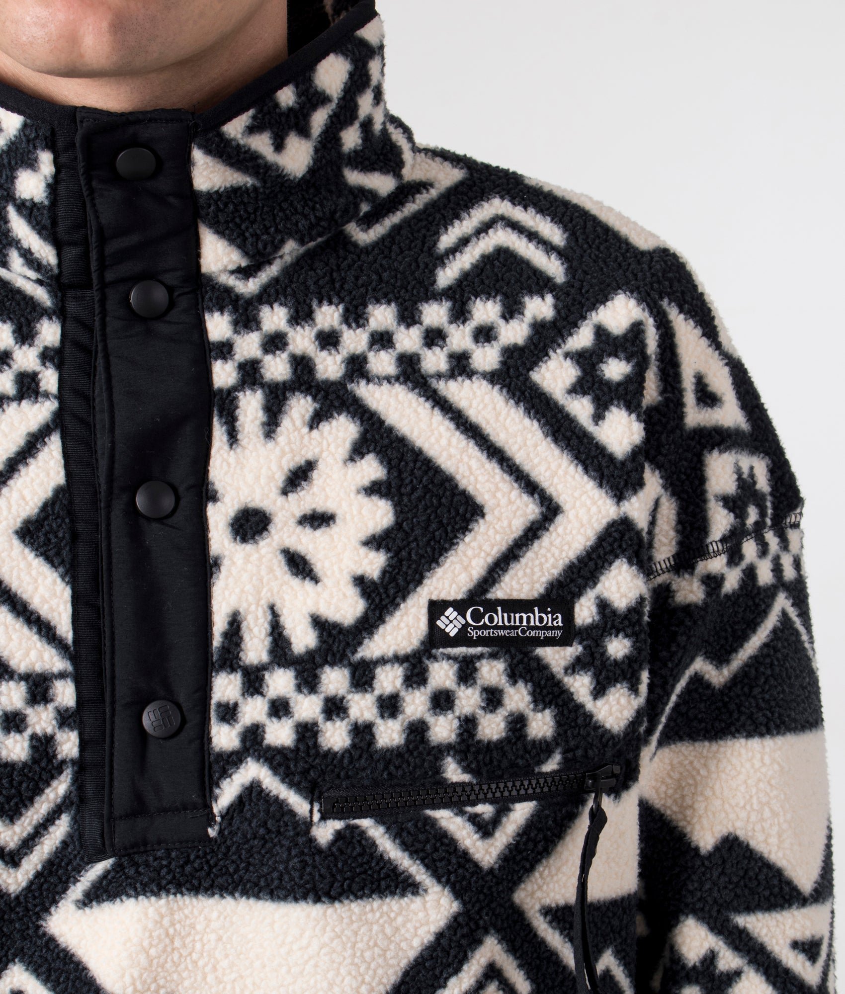 Helvetia-Half-Snap-Fleece-Black-Checkerboard-Columbia-EQVVS