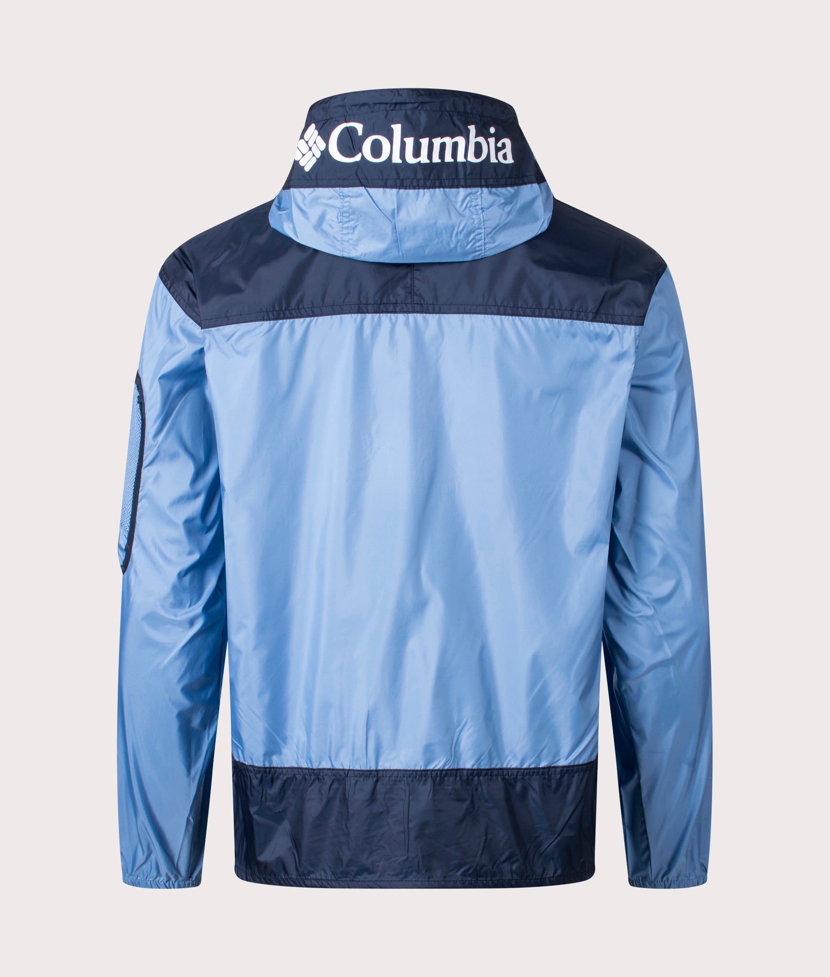 Columbia Overhead Challenger Windbreaker in Skyler/Collegiate Navy Back Shot  at EQVVS