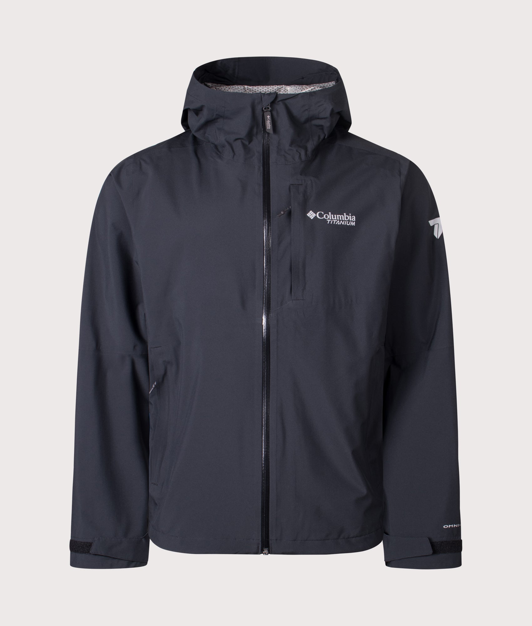 Ampli-Dry II Shell Waterproof Hiking Jacket in Black | Columbia | EQVVS | Front shot 