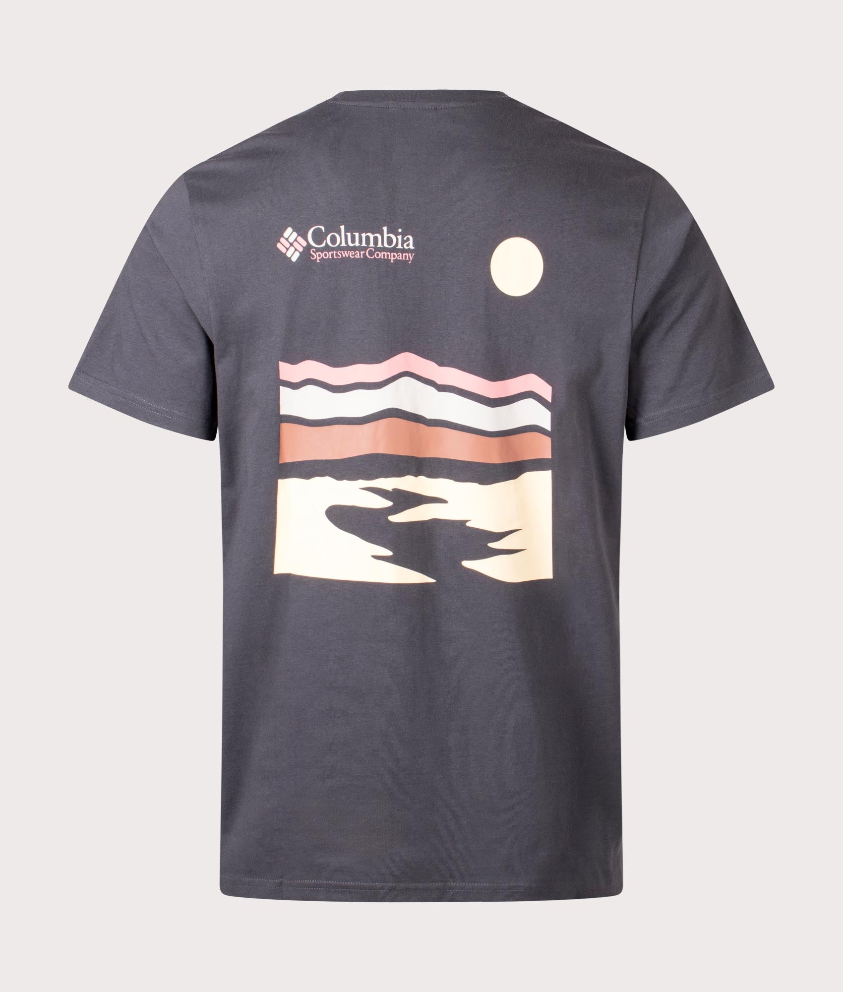 Explorers Canyon Back Graphic T-Shirt in Shark  Heritage Hills by Columbia. EQVVS Back Angle Shot.