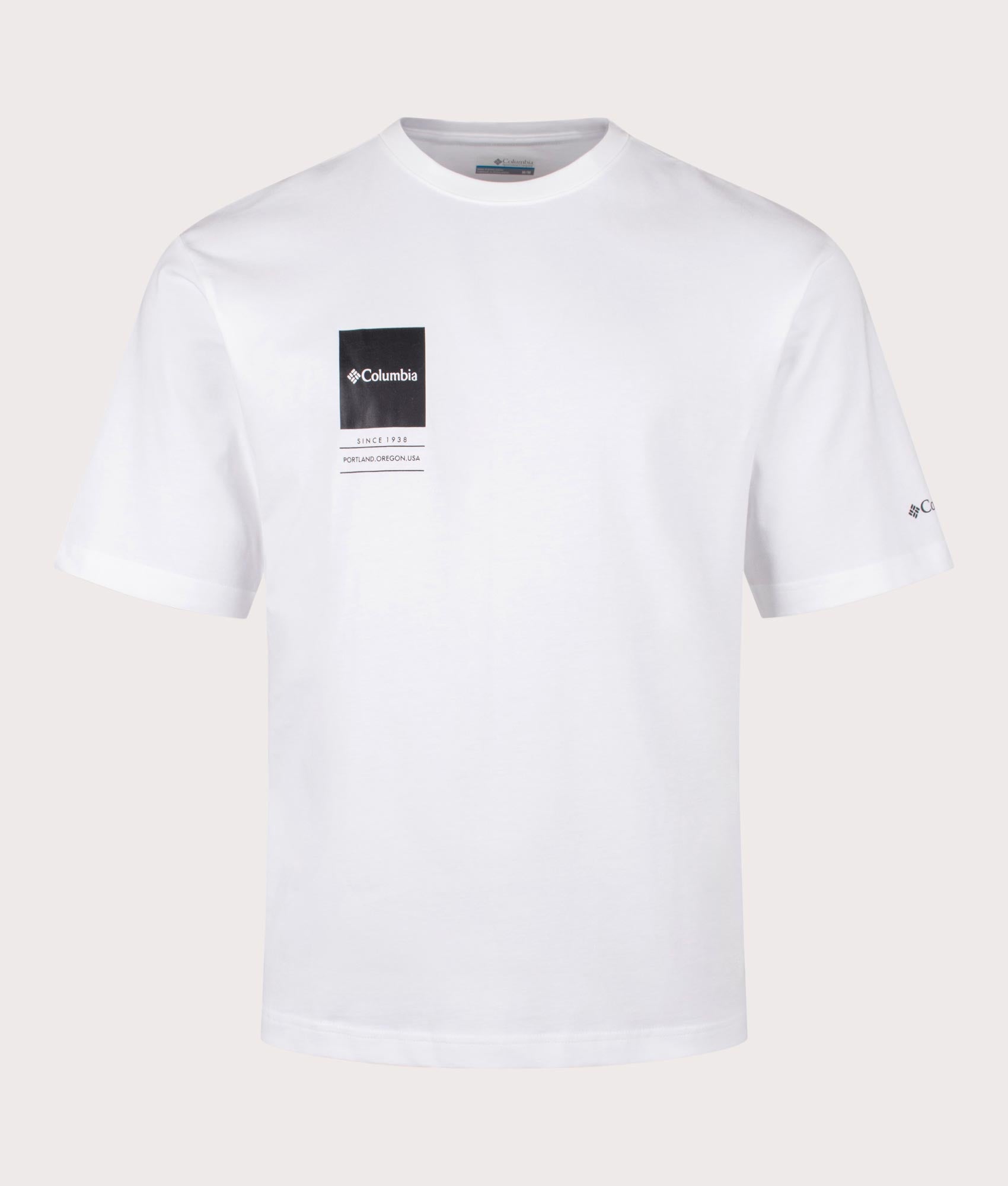 Barton Springs T-Shirt in White by Columbia. EQVVS Shot. 