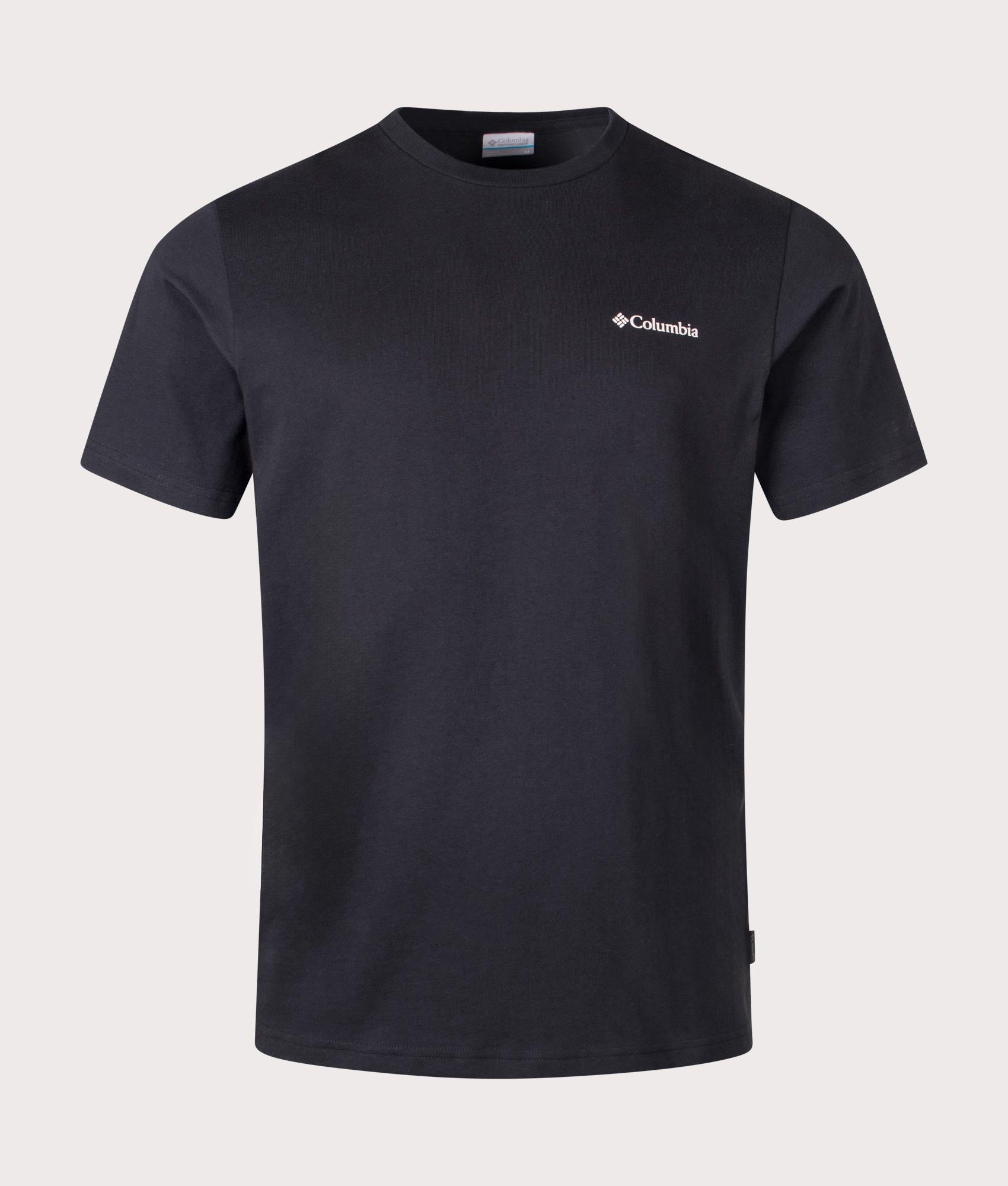 Explorers Canyon Back T-Shirt in Black by Columbia. EQVVS Shot. 