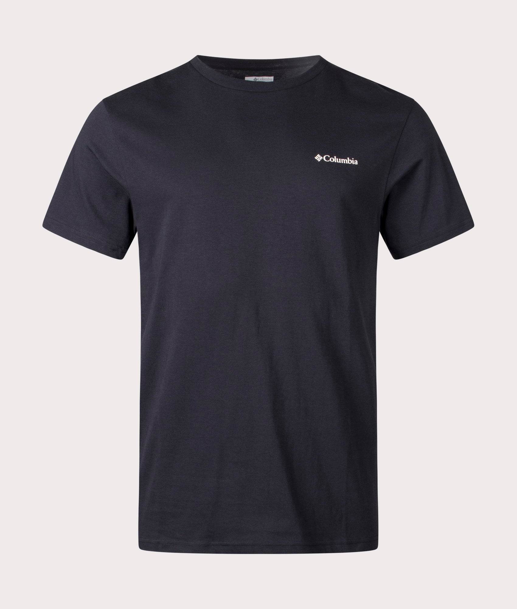Columbia, North Cascades Short Sleeve T-Shirt, Black/ hex flag, EQVVS Menswear, front photo shot