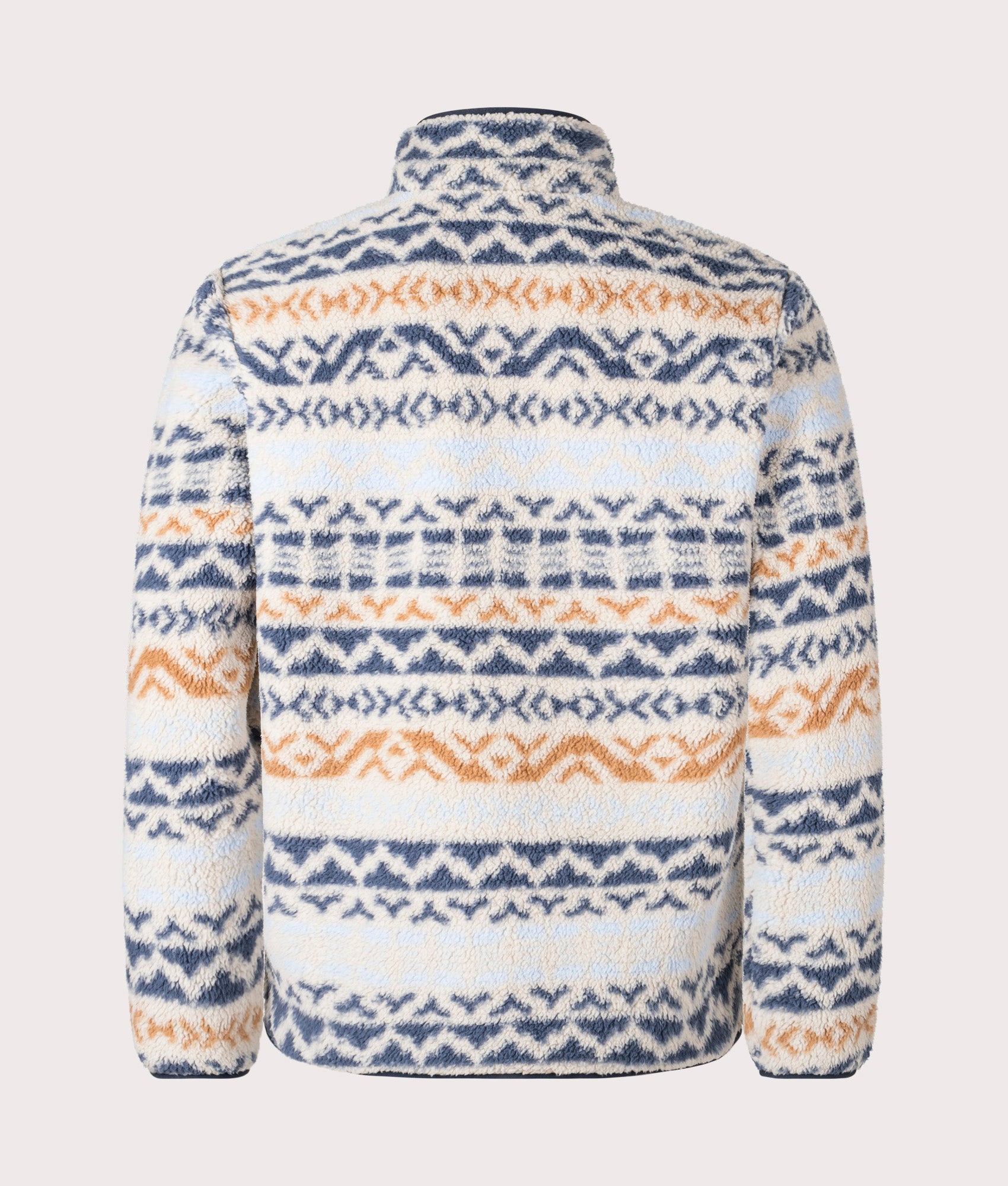 Rugged Ridge Half Snap Fleece in Dark Stone by Columbia. EQVVS Menswear Back Shot. 