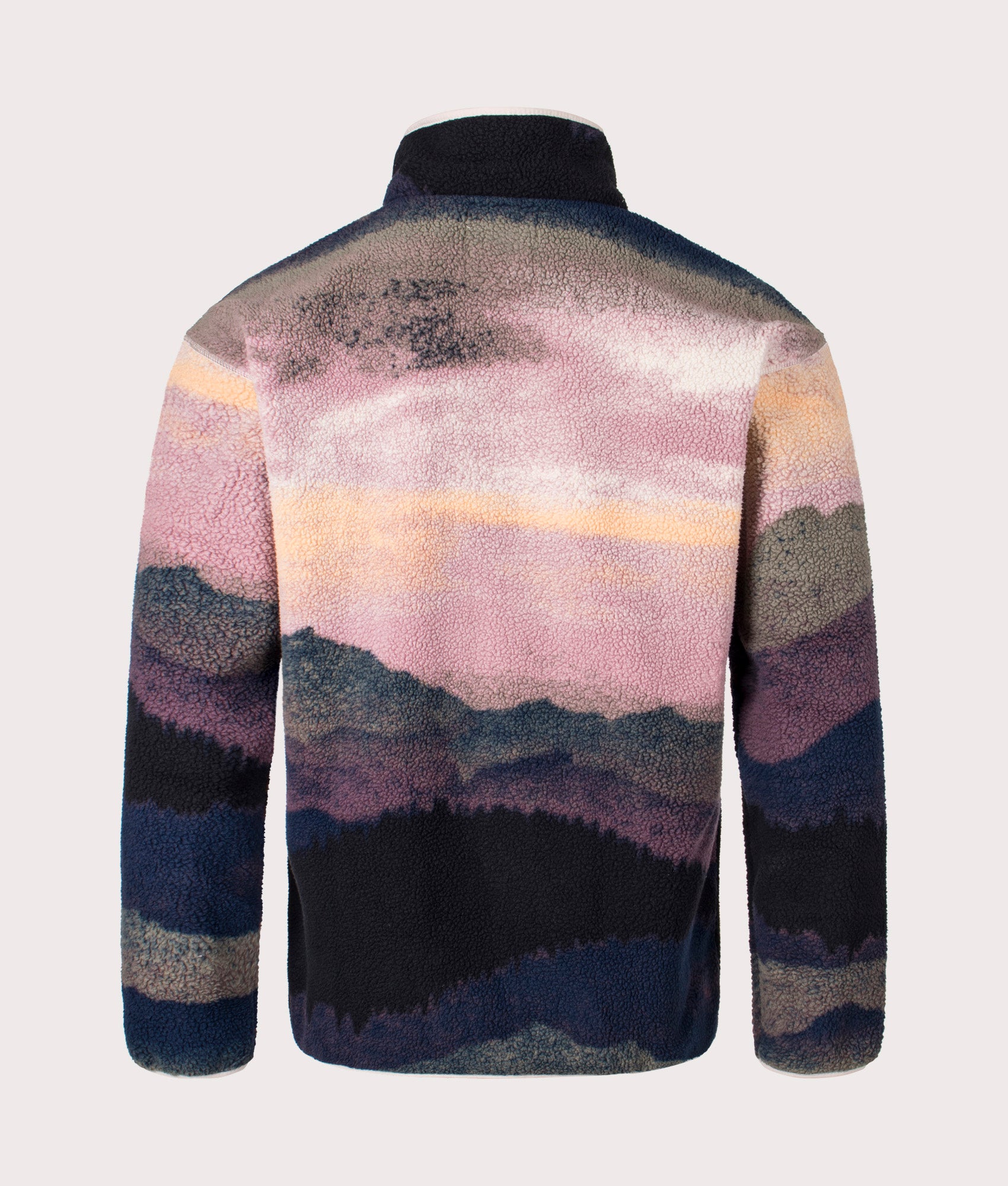 Columbia, Helvetia II Printed Half Snap Fleece, Collegiate Navy, EQVVS Menswear, back photo shot